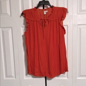 Joie orange lightweight top blouse shirt size 1X